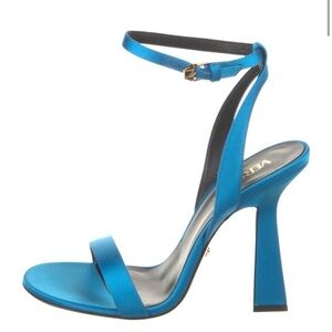Versace Vibrant Blue Heeled Sandals 40